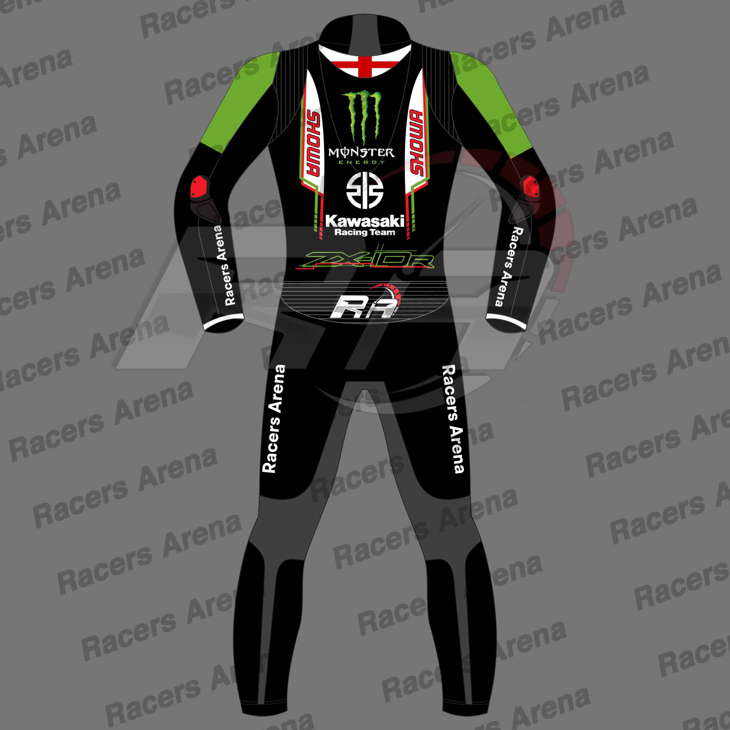 Jonathan Rea Kawasaki SBK 2023 Motorcycle Leather Racing Suit Back