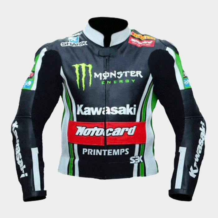 Kawasaki Motocard Leather Jacket Front