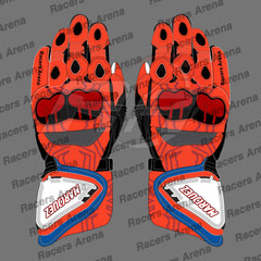 Marc Marquez Honda HRC 2022 Motorcycle Leather Race Gloves