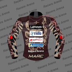 Marc Marquez MotoGP 2025 Ducati Motorcycle Leather Race Jacket Back