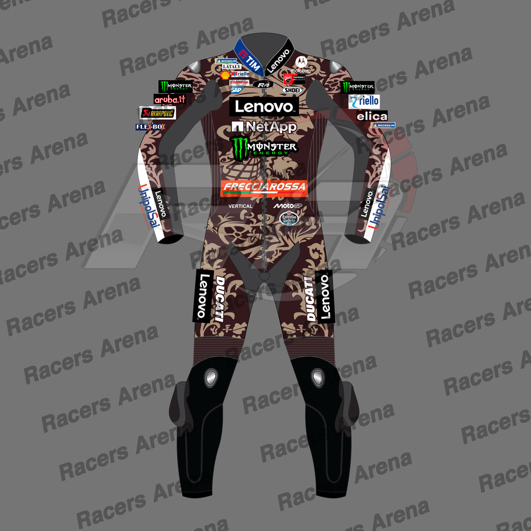 Marc Marquez MotoGP Ducati 2025 Motorcycle Leather Race Suit Front
