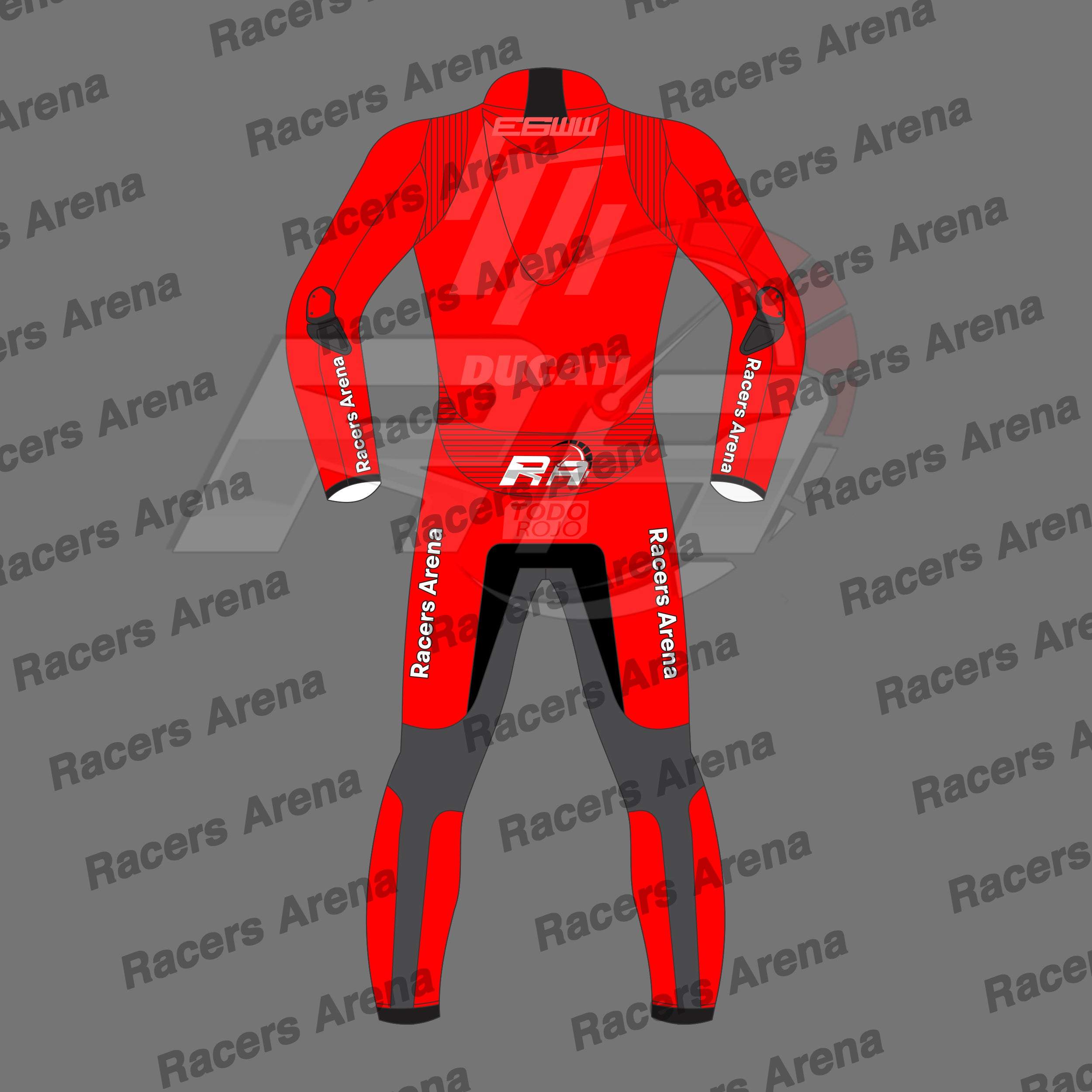 Marc Marquez Winter Test 2024 Motorcycle Leather Race Suit Back