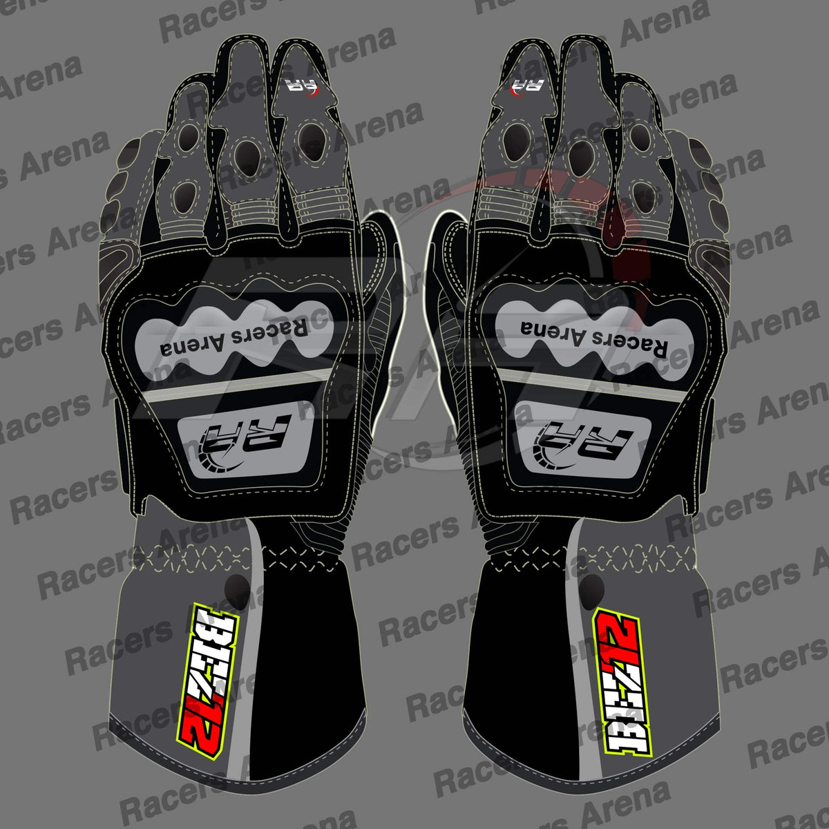 Marco Bezzecchi Mooney VR46 2022 Motorcycle Leather Racing Gloves