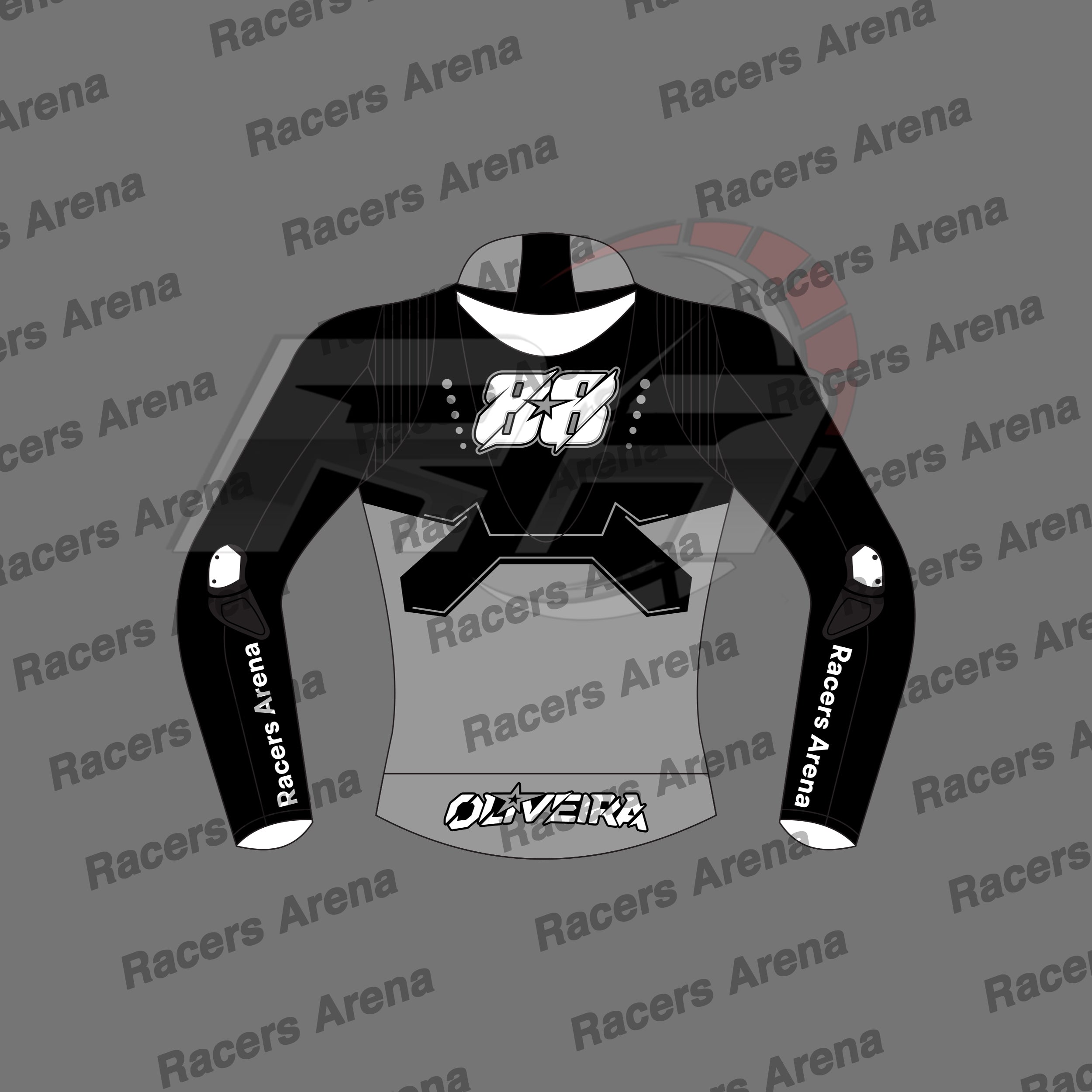 Miguel Oliveira Winter Test 2024 Motorcycle Leather Race Jacket Back