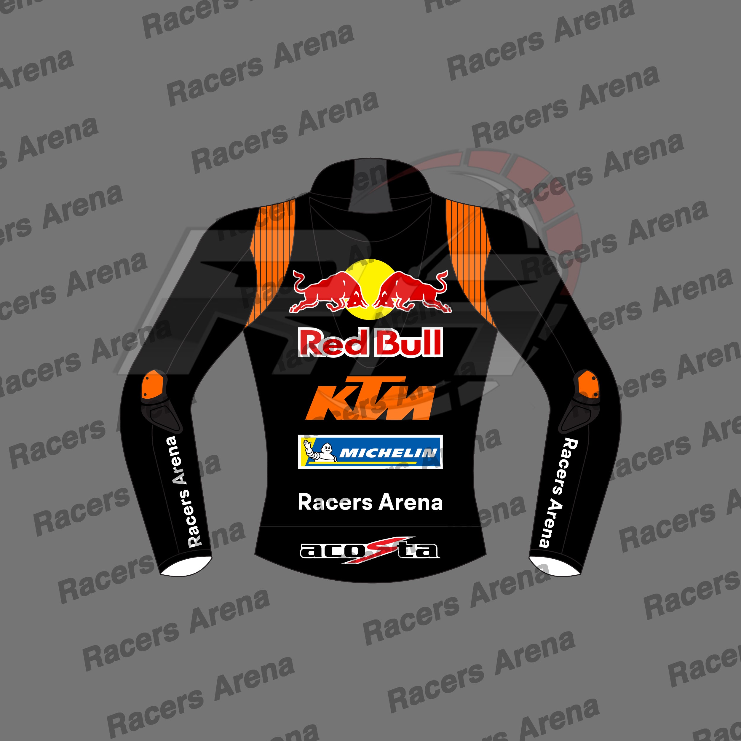 Pedro Acosta KTM Winter Test 2024 Motorbike Leather Race Jacket Back
