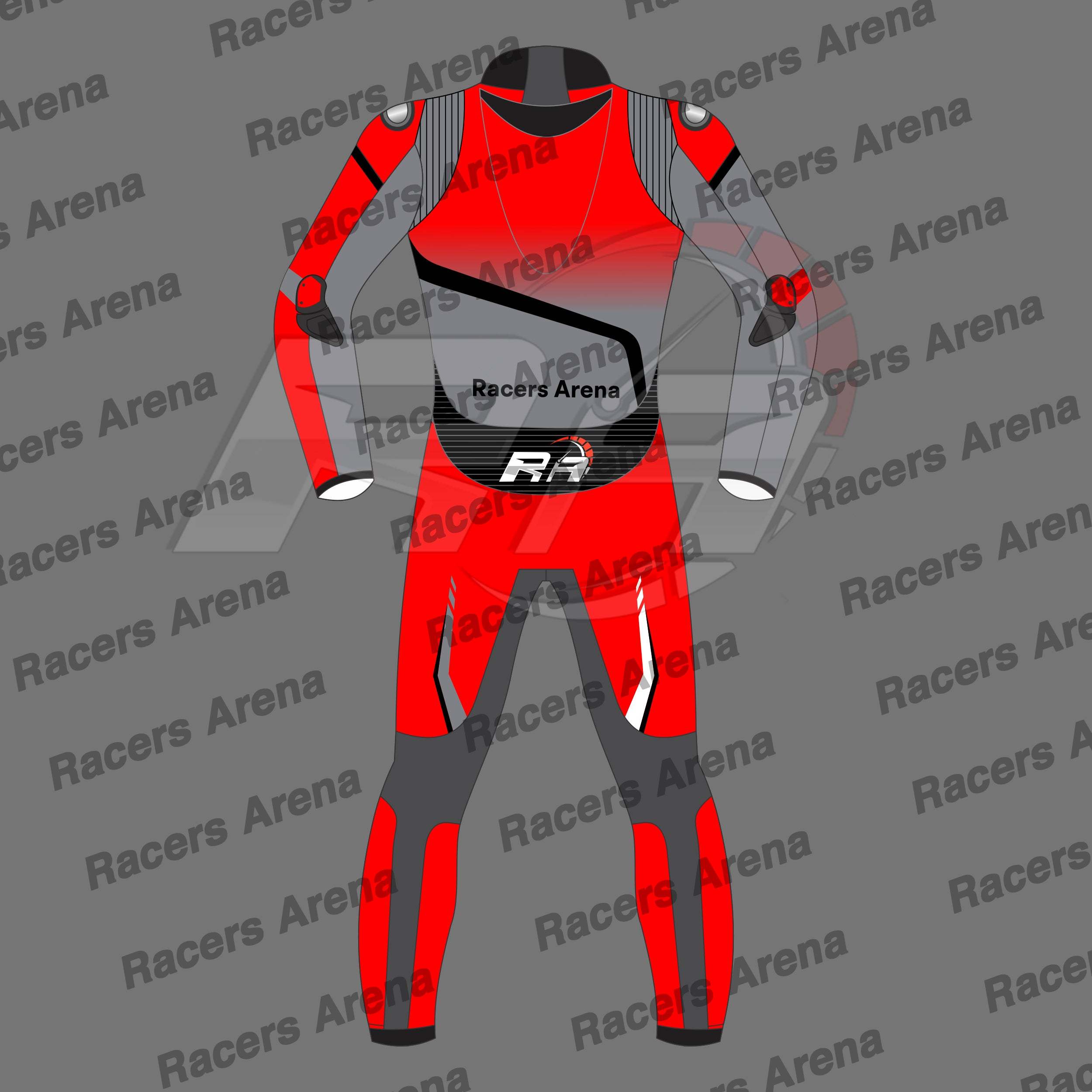 Racers Arena Avro Motorcycle Leather Suit Back