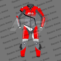 Racers Arena Avro Motorcycle Leather Suit Front