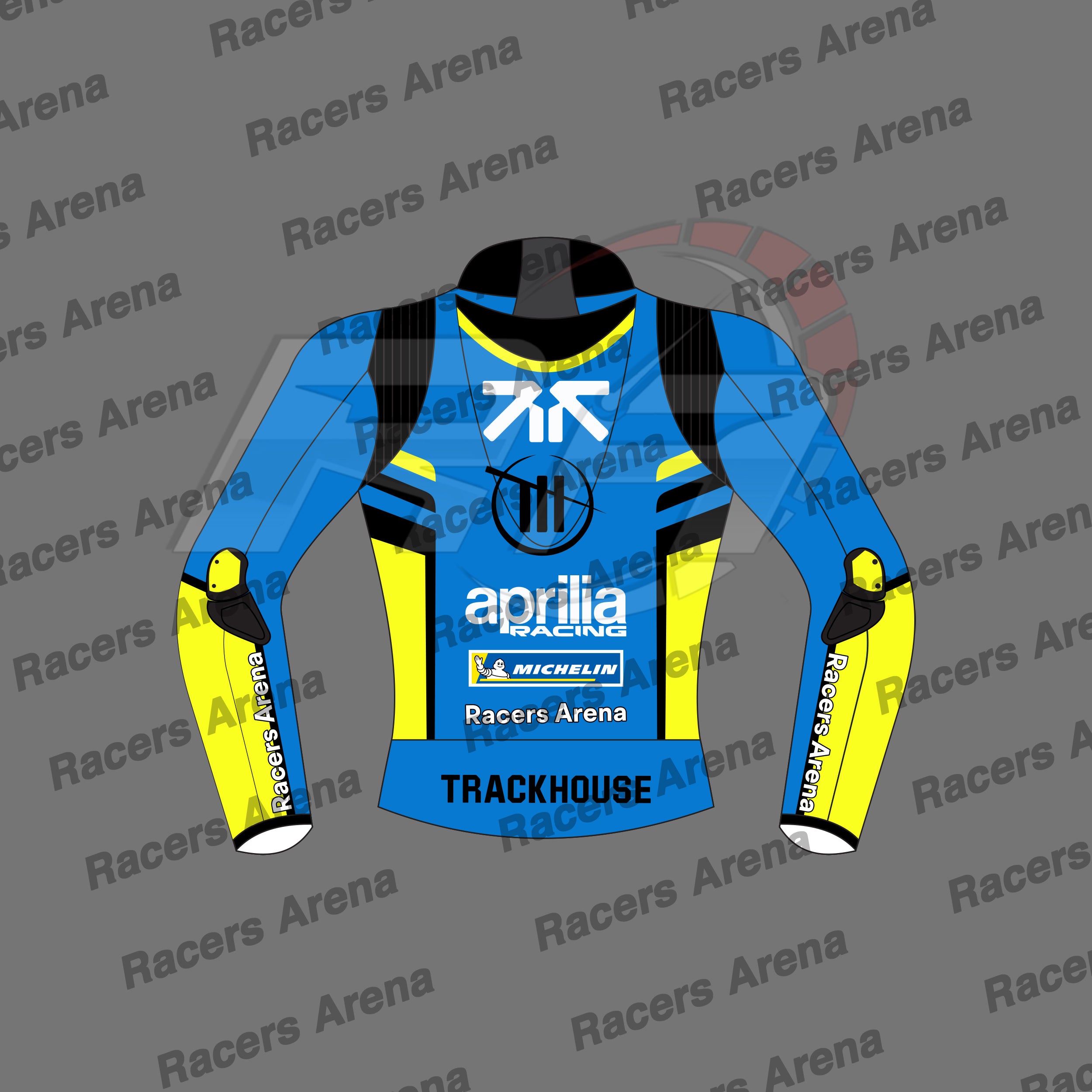 Raul Fernandez Aprilia MotoGP 2025 Motorcycle Leather Race Jacket Back