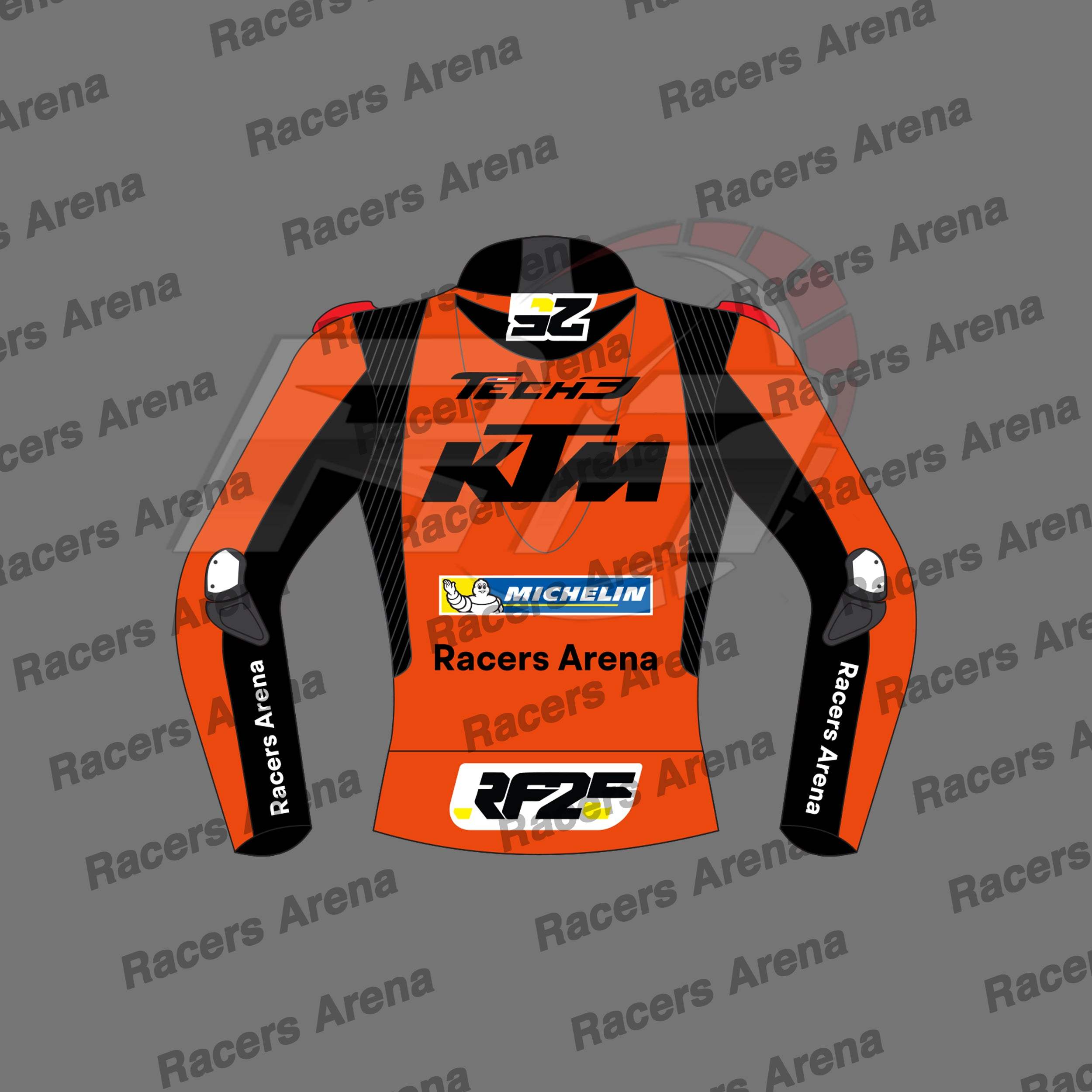 Raul Fernandez Tech3 KTM MotoGP 2022 Motorbike Leather Race Jacket back