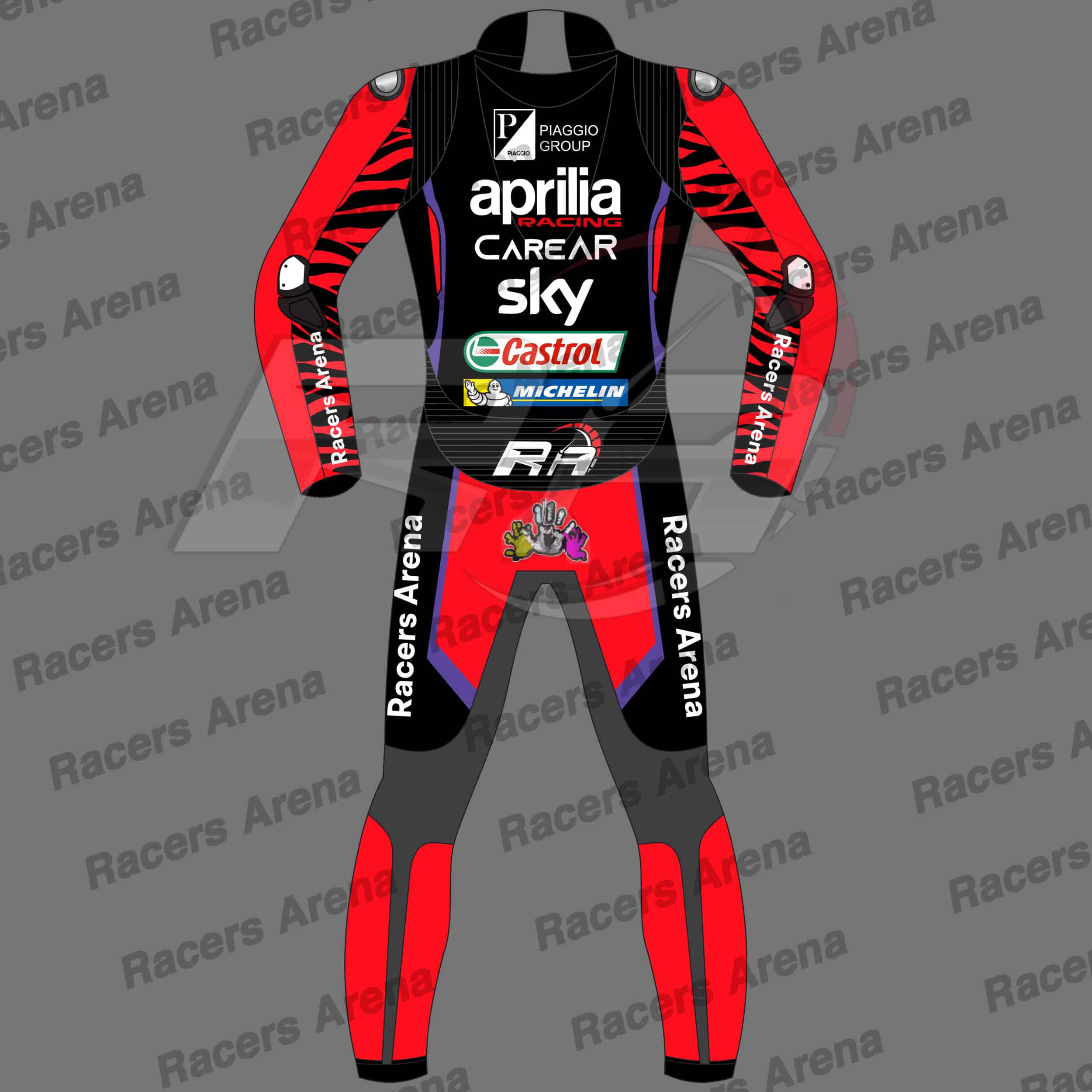 Aleix Espargaro Aprilia MotoGP 2023 Motorcycle Leather Racing Suit Back