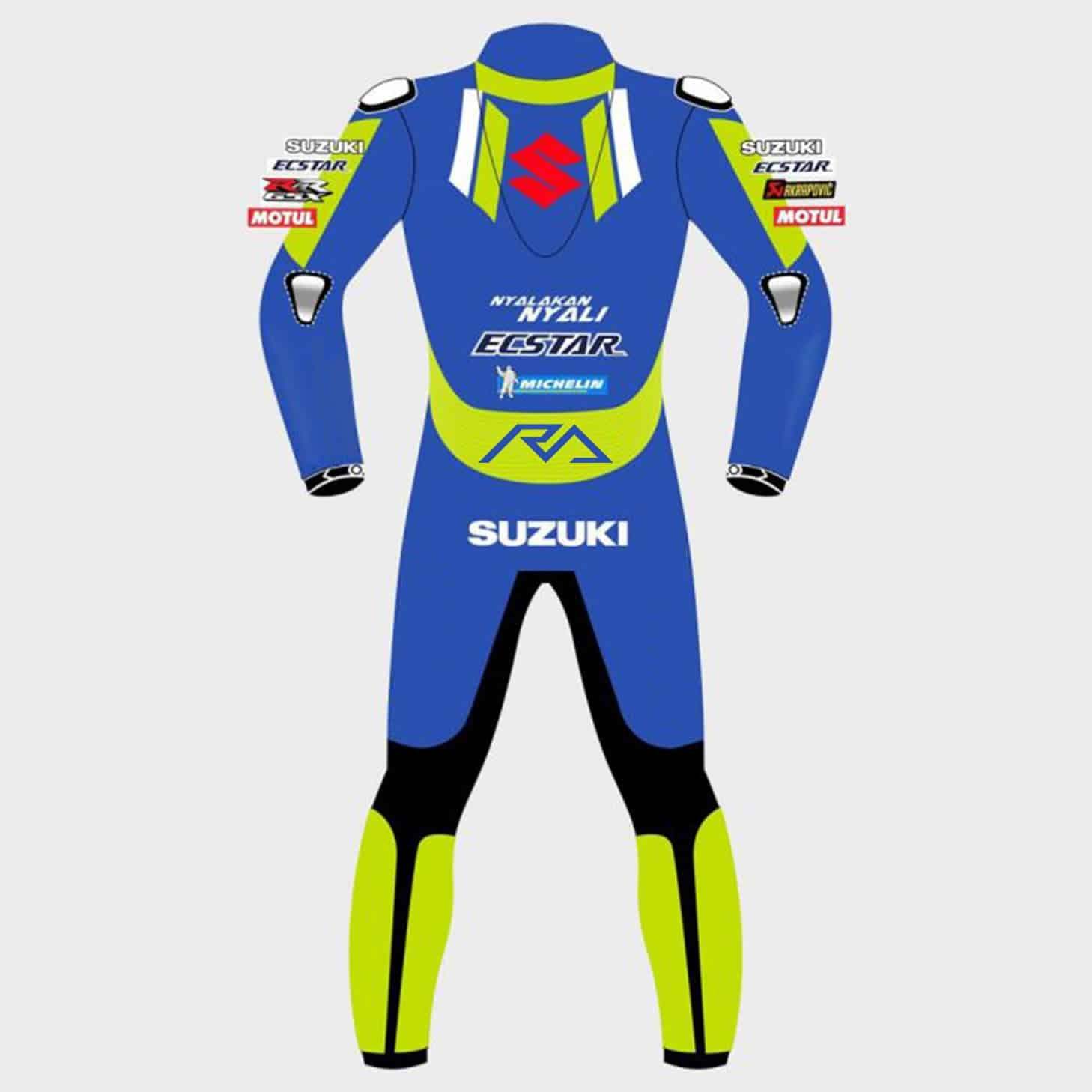 Alex Rins Suzuki Motorbike Leather Suit Back