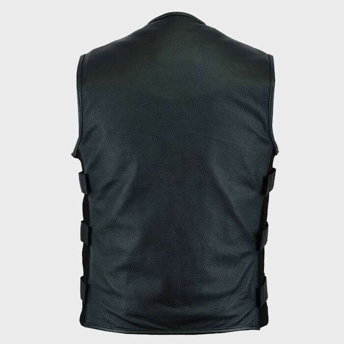 black_tactical_style_biker_leather_vest_back