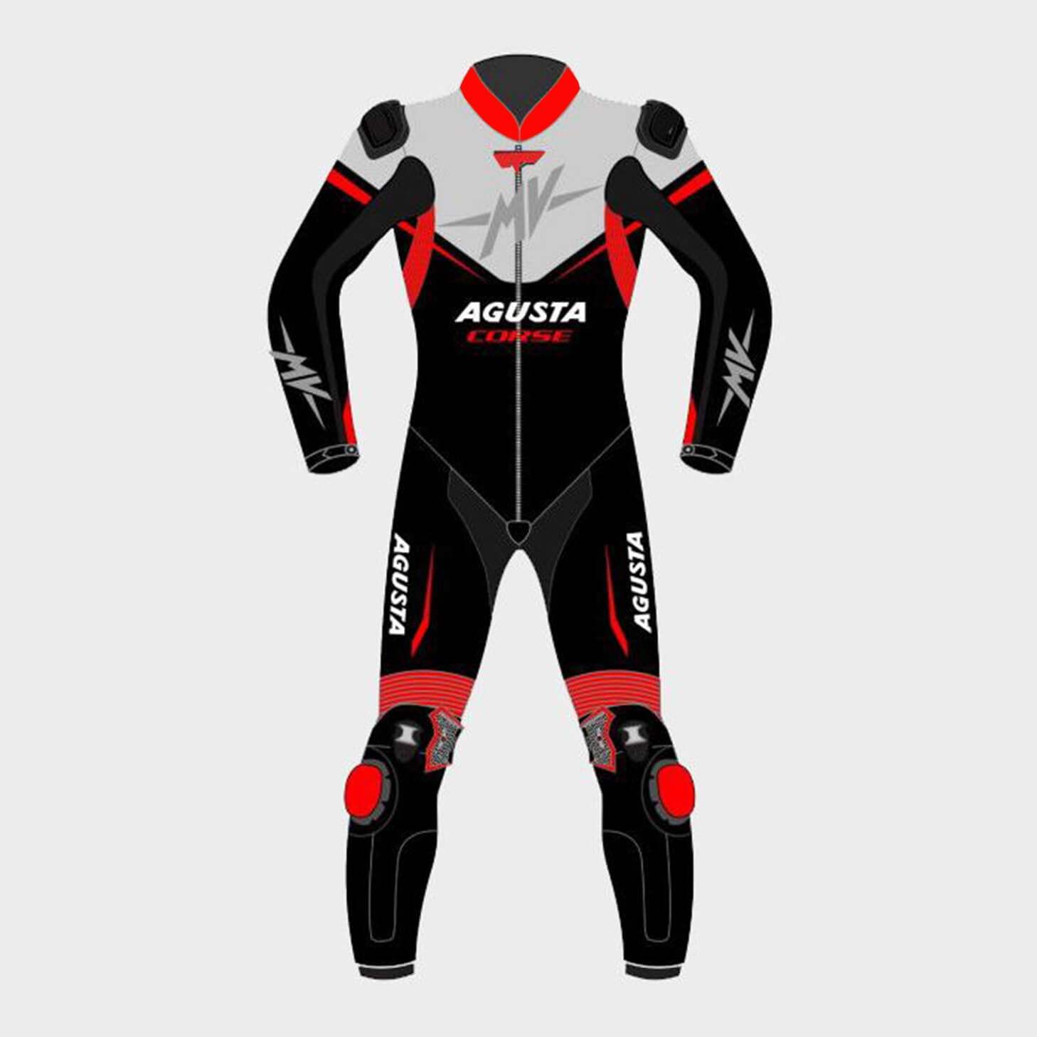 MV Agusta Motorcycle Leather Suit Front